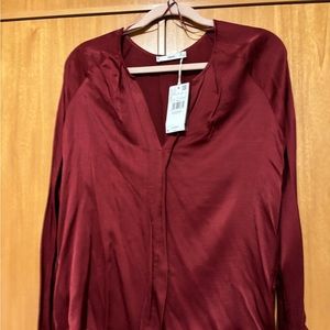 New Mango V-neck logo sleeve top